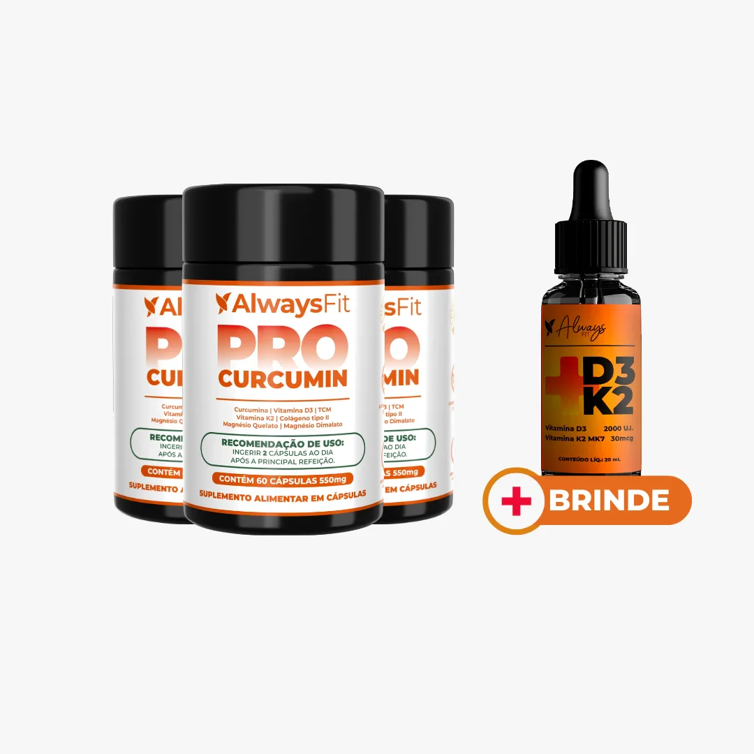 ProCurcumin C3 Complex® - Curcumina (Cúrcuma), Vitamina D3, K2, Magnésio, Colágeno Tipo 2 e TCM - 60 Cápsulas - Image 6